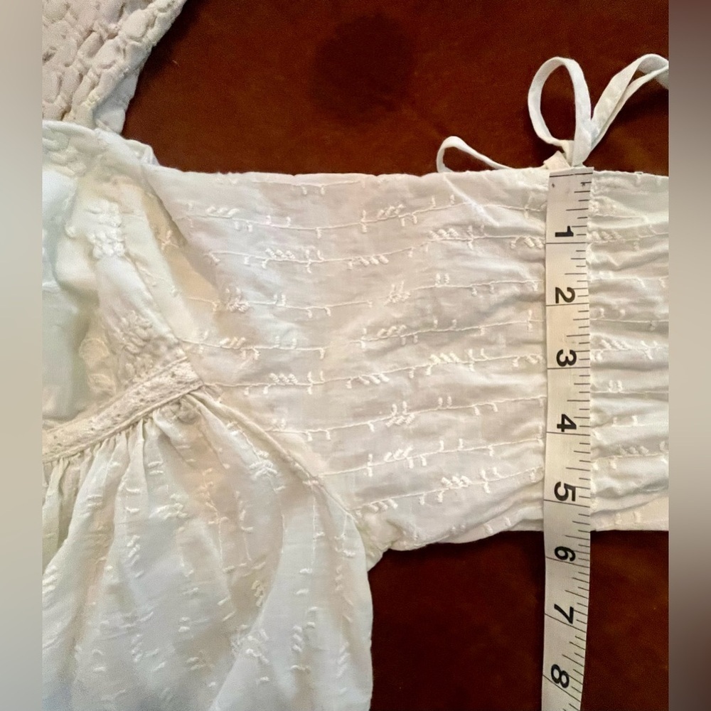 POL GRUNGE BOHO TOP SMALL NATURAL COTTON GREEN OMBRE - Picture 8 of 10